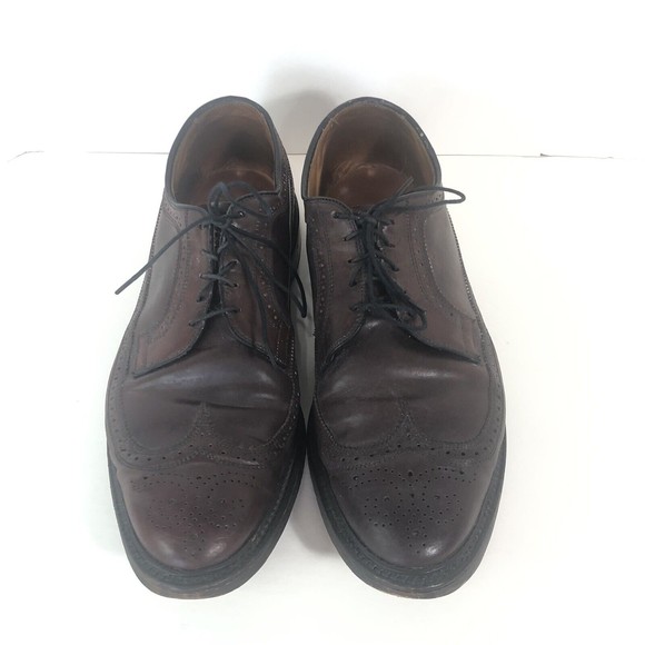 COPY - ALLEN EDMONDS SHELL CORDOVAN MacNeil Burgundy Wingtips 11.5 D Horween 90… main image 12